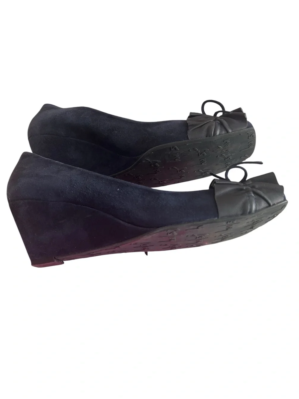 French Sole navy suede